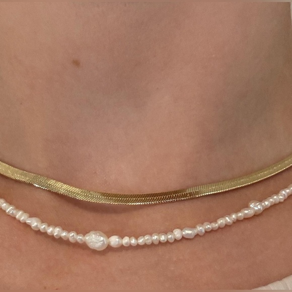 Madewell muti Pearl Beaded Choker necklace - Picture 1 of 6